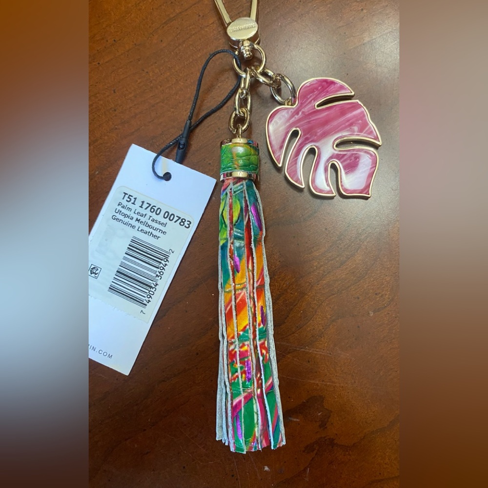🆕🔥BRAHMIN🔥Palm Leaf Bag Charm Tassel in Utopia - NWT